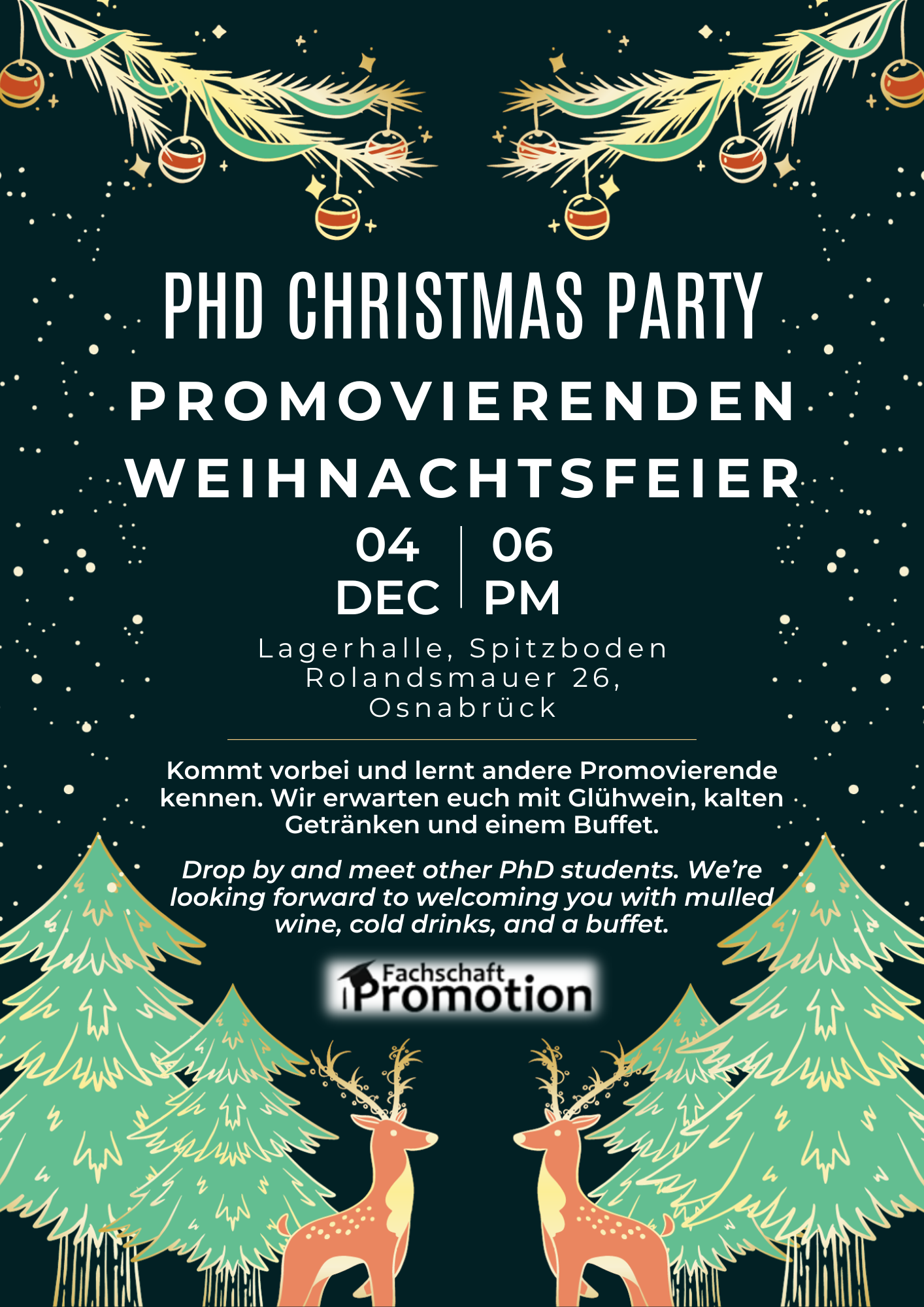 Flyer für die Weihnachtsfeier 2024 Flyer für die Weihnachtsfeier 2024